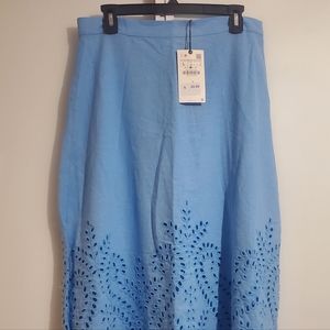 Zara BNWT Linen Skirt Sz L